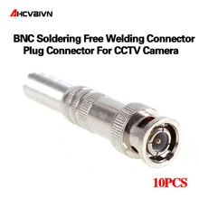 10 шт. CCTV RG-59 коаксиальный bnc-разъем для коаксиальный кабель BNC разъем для AHD CVI TVI камеры