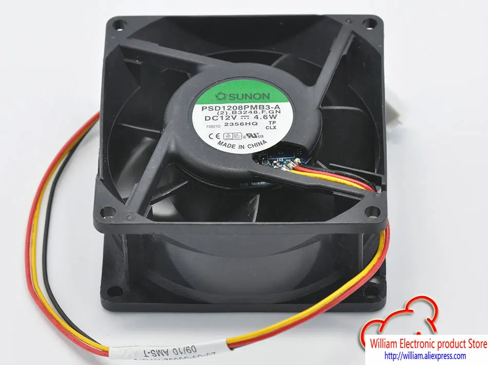 New Original SUNON PSD1208PMB3 A DC12V 0 46A 80 80 38MM 8CM Computer font b server