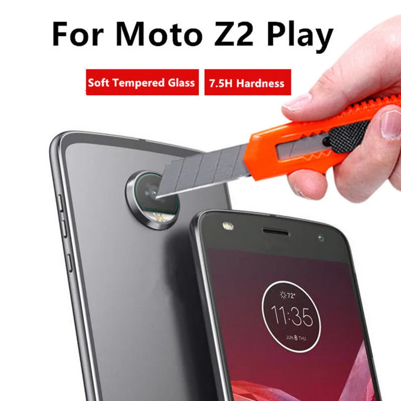 

NOTOW flexible Rear Transparent Back Camera Lens Tempered Glass Film Protector Case For Motorola Moto Z2 Play