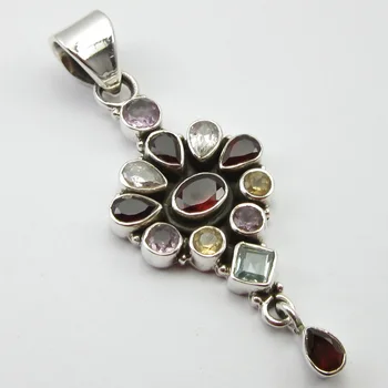 

Solid MULTISTONES Pendant 2.4" !