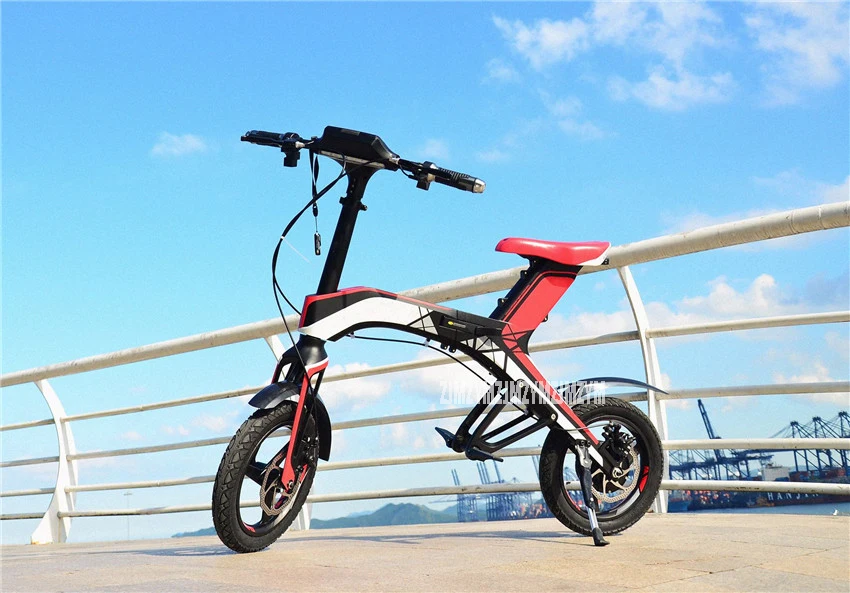 Top Electric Bike Bluetooth Speaker Mini Two Wheels Folding Bike 4400mah 48V Lithium Battery Bicycle Adult Pedal Scooter Convenient 3