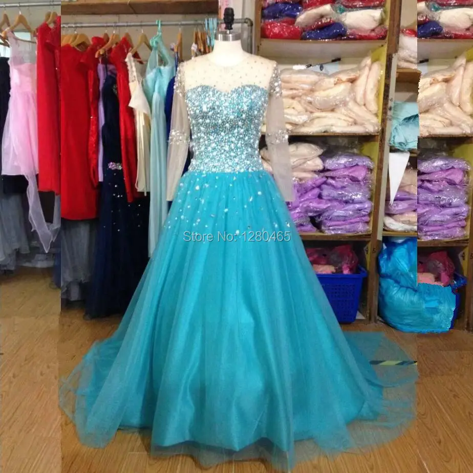Wedding Turquoise Wedding Dresses popular turquoise wedding dress buy cheap real photo women long sleeve with crystals and stones lace up back vestido