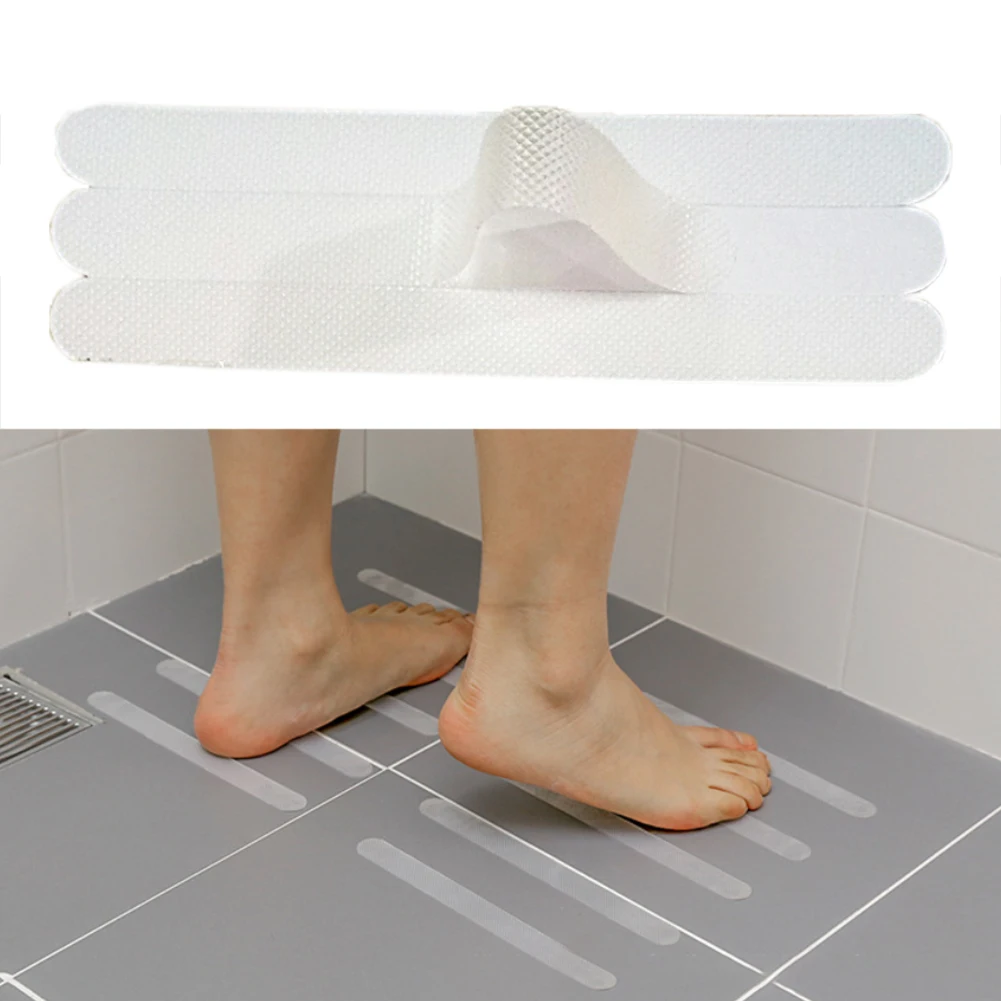 12 шт. самоклеящаяся водостойкая резиновая безопасная износостойкая лента для ванной, туалета, ванной, душа, противоскользящая прокладка