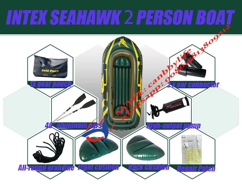 Спортивная серия тип Intex Seahawk 2 человек надувная рыбацкая лодка для отдыха Река Озеро Лодка надувной чертежный плот