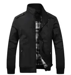 Для Мужчин's повседневные куртки 4XL Модные мужские однотонные демисезонный пальто для будущих мам Slim Fit Военная Униформа куртка брендо