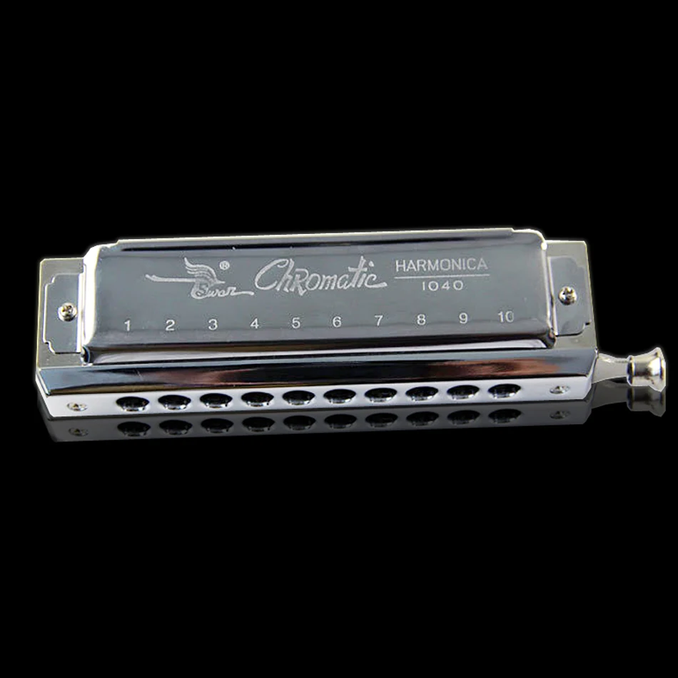 New Harmonica SWAN Chromatic Blues Harmonica C Key w 10 Holes 40 Tone