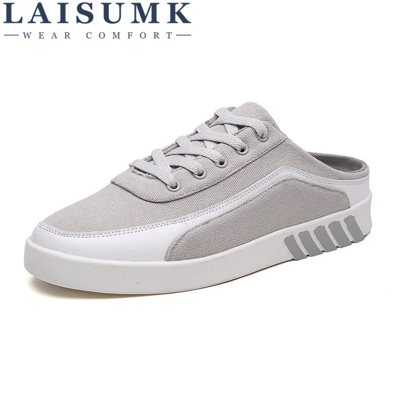 

LAISUMK Men's Canvas Shoes Hemp Flats Casual Shoes Spring / Summer Fashion Breathable Loafers Lace-up Fishman Shoes