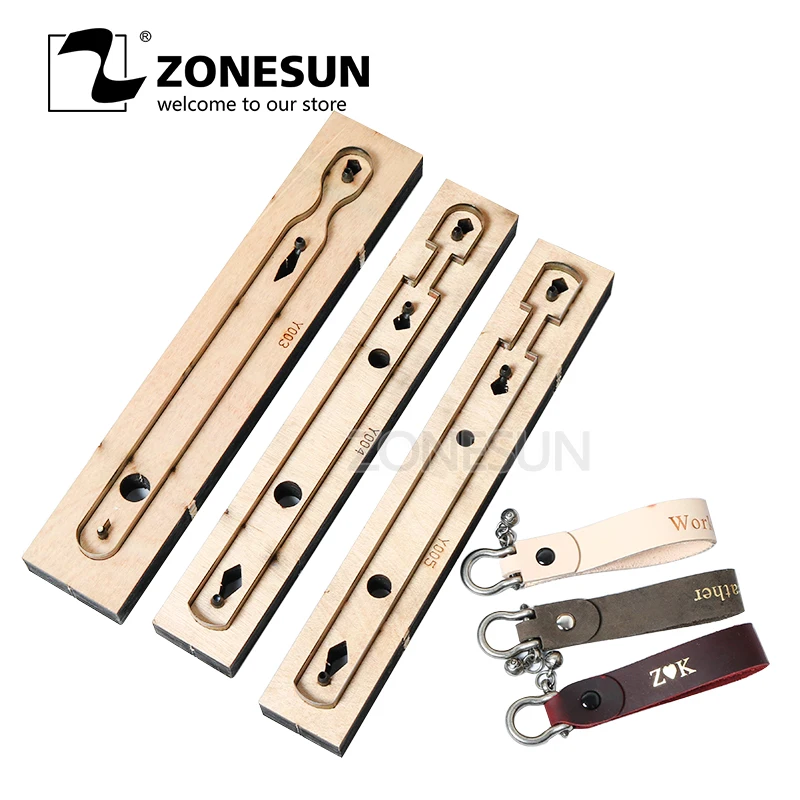 ZONESUN заказной кожаный режущий станок для рукоделия DIY брелок деревянный
