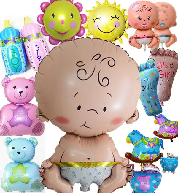 Baby shower party  favors  Foil balloons New born baby Happy 