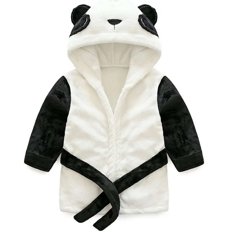 

Kids Pajamas Warm Comfortable Flannel Robe Children's Bathrobes Lovely Panda Design Bathrobe Boys Pajamas Girls Home Sleepwear