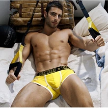 Тренд мужские плавательные шорты дышащее нижнее белье в виде сетки модные спортивные мужские шорты