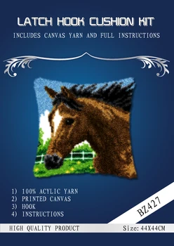 

Oneroom BZ427 horse Hook Rug Kit DIY Unfinished Crocheting Yarn Mat Latch Hook Rug Kit Floor