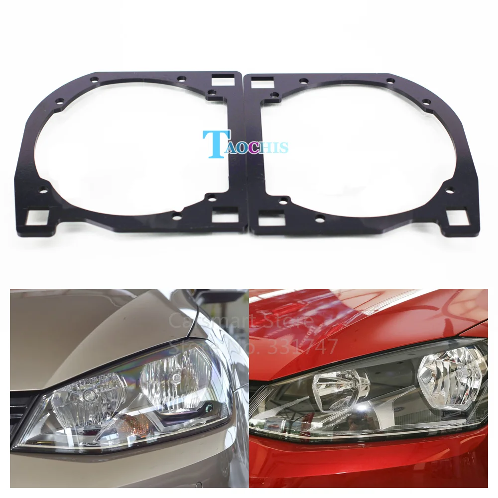 

Taochis Car-Styling frame adapter module DIY Bracket Holder for VW Volkswagen Golf 7 G7 Type Hella 3 5 Q5 Projector lens