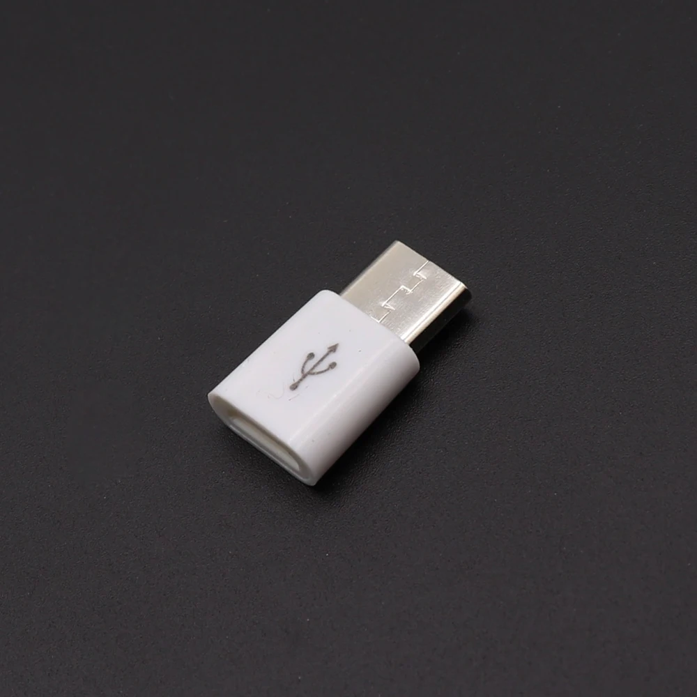 TingDong 10 шт./партия USB 3,1 type C штекер для Micro USB Женский адаптер type-C Конвертер Разъем USB-C черный и белый