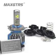 Maxgtrs H4 светодио дный мотоцикл фар HS1 лампы BA20D 30 Вт 4800LM флип C Здравствуйте p мото свет мопед КМТ отл ATV лампы идеально Здравствуйте Lo луч