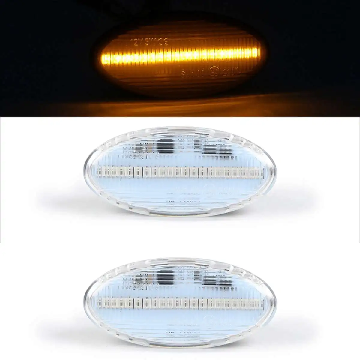 2x автомобиль бортовой светильник светодиодный sidermarker лампа динамичные плавные последовательный сигнал поворота светильник для Mazda 2 3 5 6 BT-50 MPV Субару Outback 2000-2013 - Испускаемый цвет: Clear