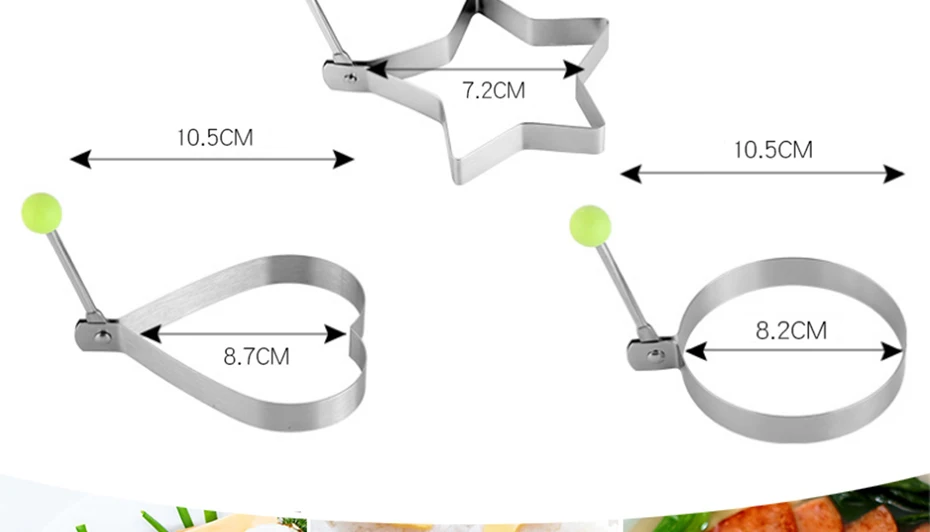 5 шт./компл. яичницы сердце Форма жарки яиц инструмент кольцо прессформы блинчика Нержавеющая сталь пресс-форм Пособия по кулинарии Кухня инструмент нож для разрезания торта