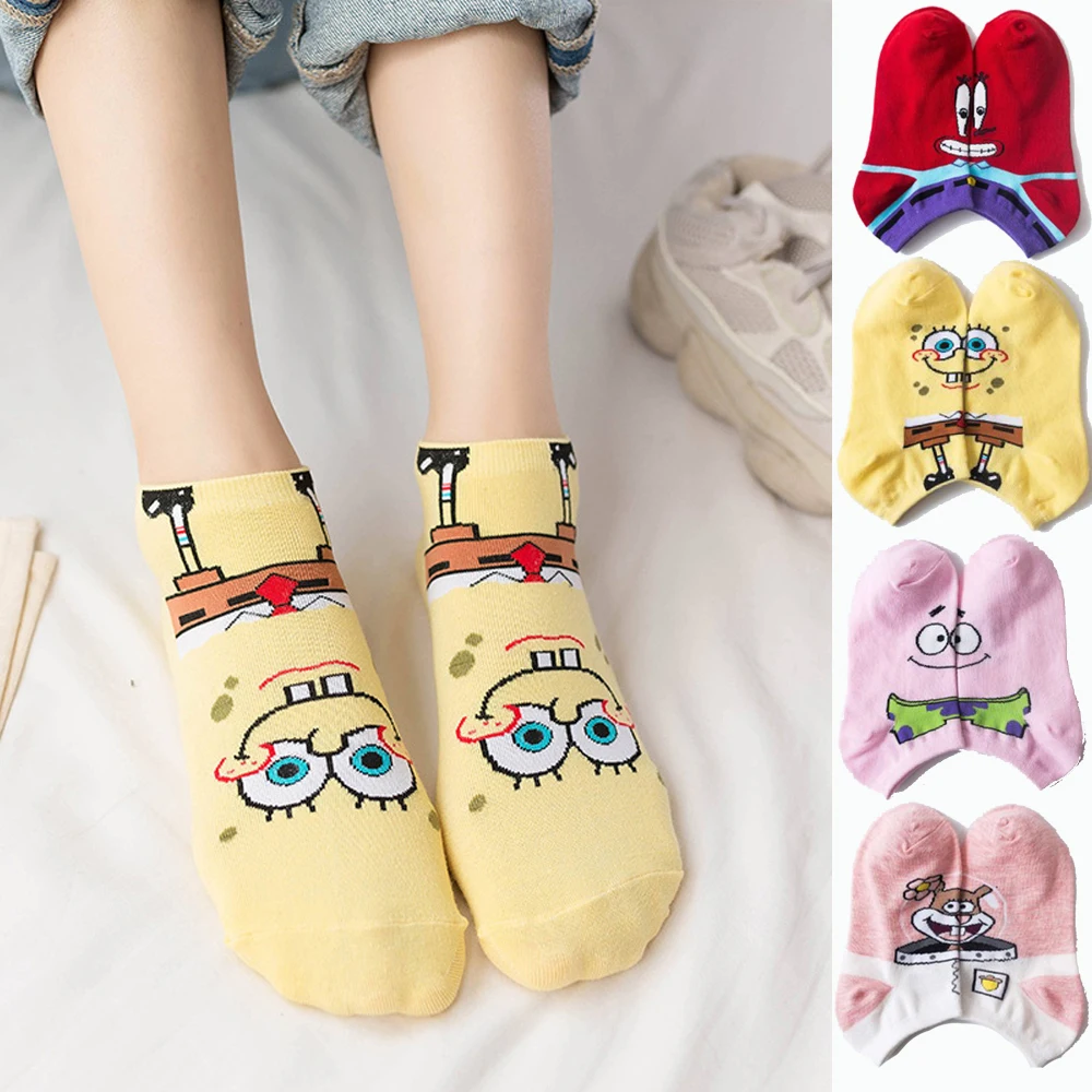 

Women Socks 2019 New Fashion Cartoon Kawaii Character Cute Short Socks Women Harajuku Ankle Socks Hipster Funny Socks Female