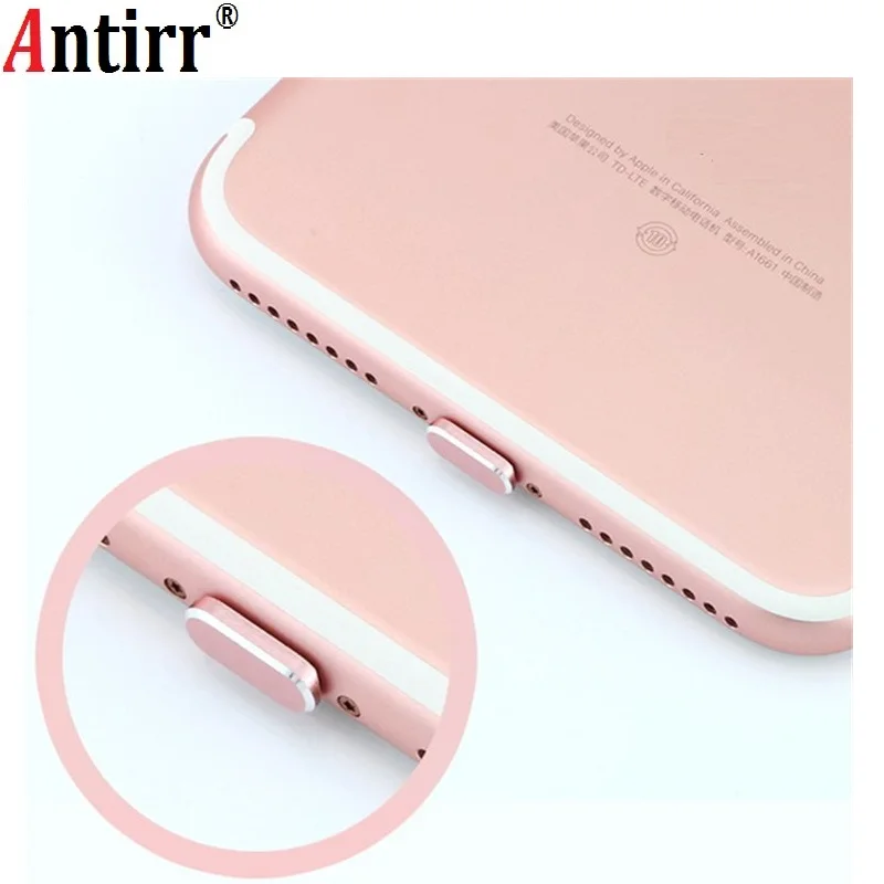 

Mobile Phone Charge Port Dust Plug Aluminium Alloy Dust Plug for iPhone 5 5s 6 plus 6s plus 7 Plus 8 plus for iphone X