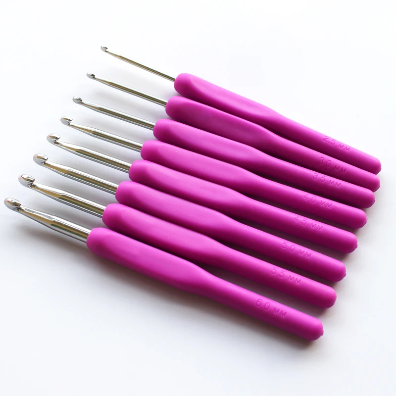 8 шт. металлические крючки для вязания 2 5 6 мм|metal crochet hooks|knitting needlesmetal |