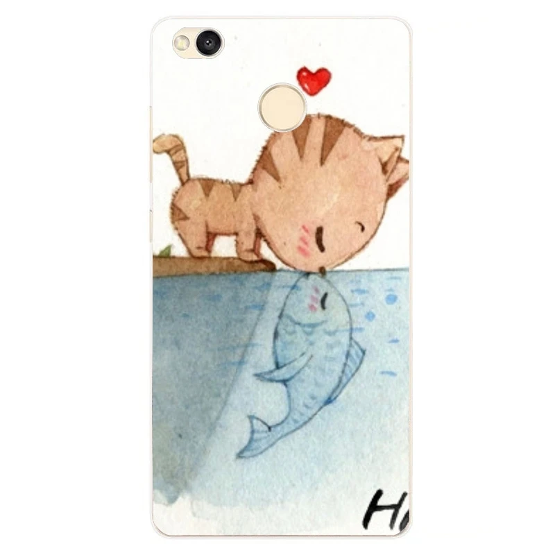 Fashion Cartoon Cat Painting TPU Cover Phone Case for Xiaomi Redmi 4 Pro (6)