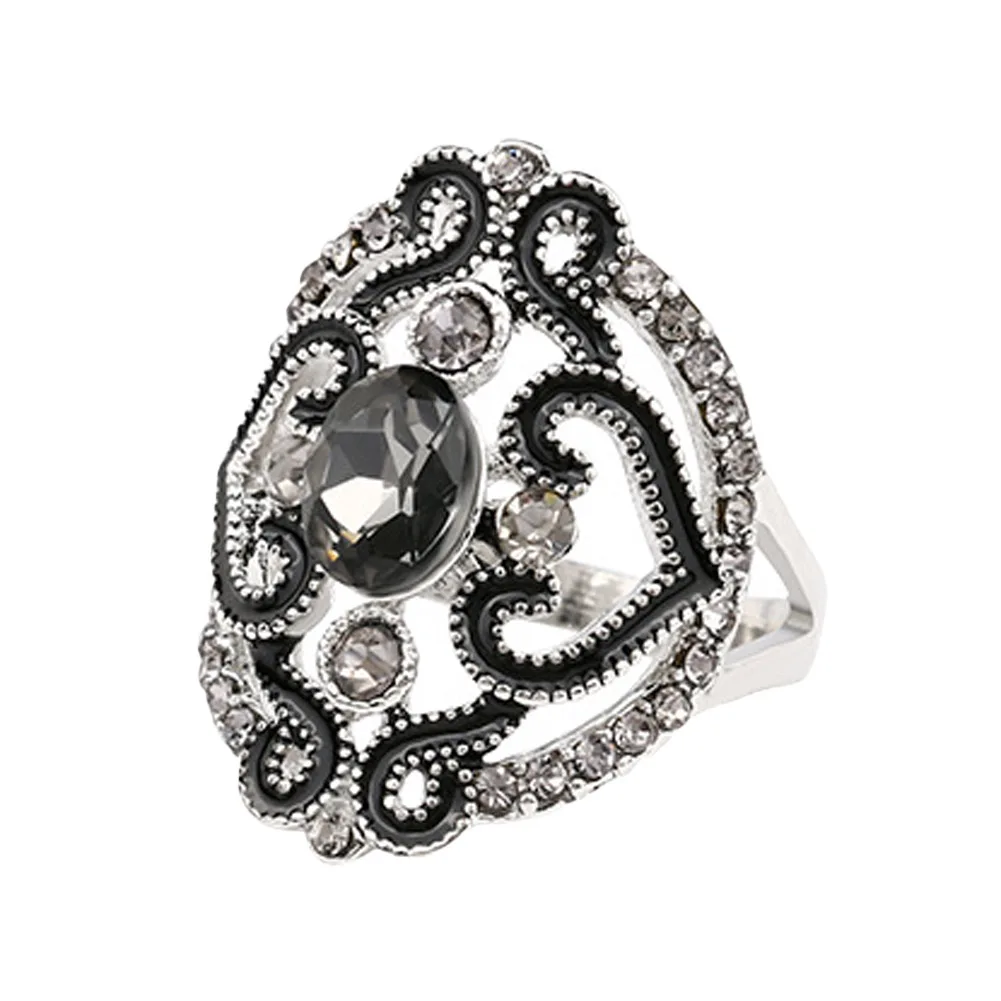 Новинка, 1 шт, полые кольца с узором для мужчин и женщин, античное кольцо из сплава, подарок на день рождения, ювелирные изделия