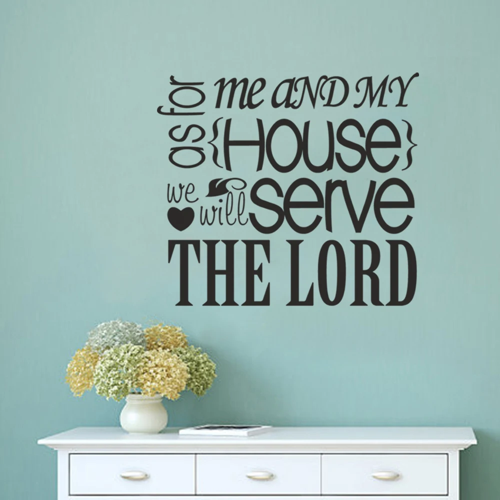 Scriptures Bible Verse Wall Sticker As For Me And My House We Will