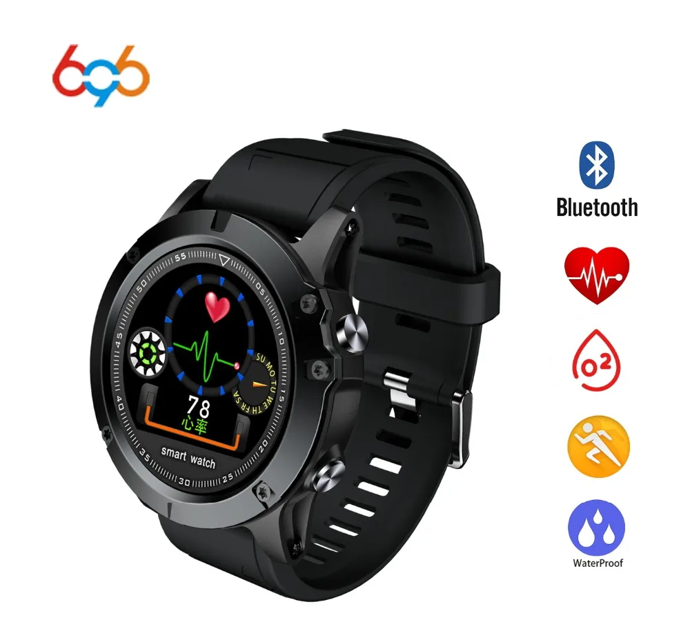 696 L11 Спорт smart watch сердечный ритм измерять кровяное давление часы с шагомером IP68