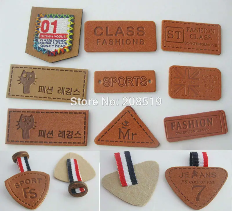 L0001 ярлыки для одежды из искусственной кожи 50 шт.|garment labels|designer jean labelsjeans label |