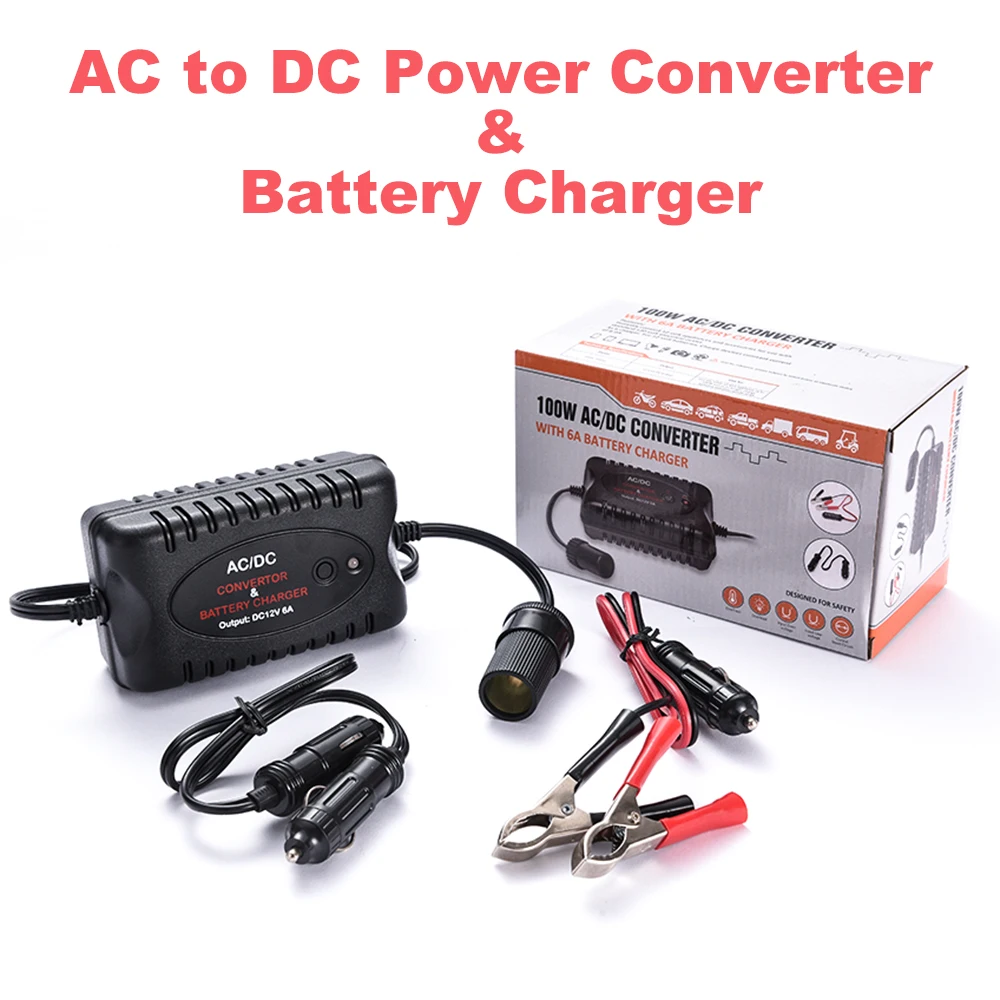 MICTUNING AC to DC Converter&Battery Charger 100W 110V/230V AC to 12V