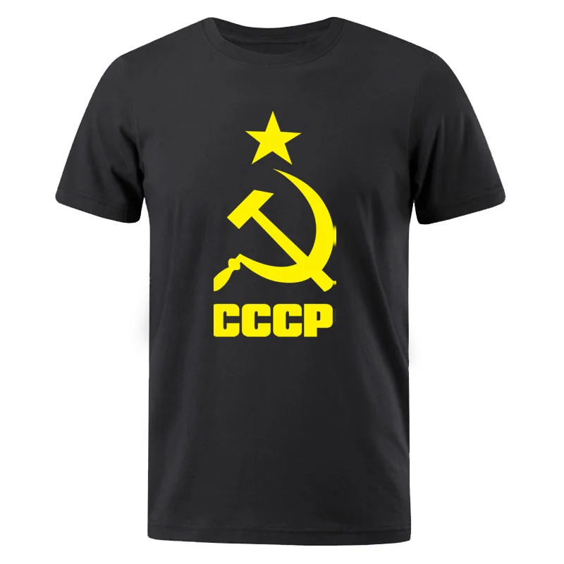 Мужская футболка, лето, CCCP, русские футболки для мужчин, для СССР, Советского Союза, Мужская футболка с коротким рукавом, футболки для мужчин, футболки из хлопка с круглым вырезом