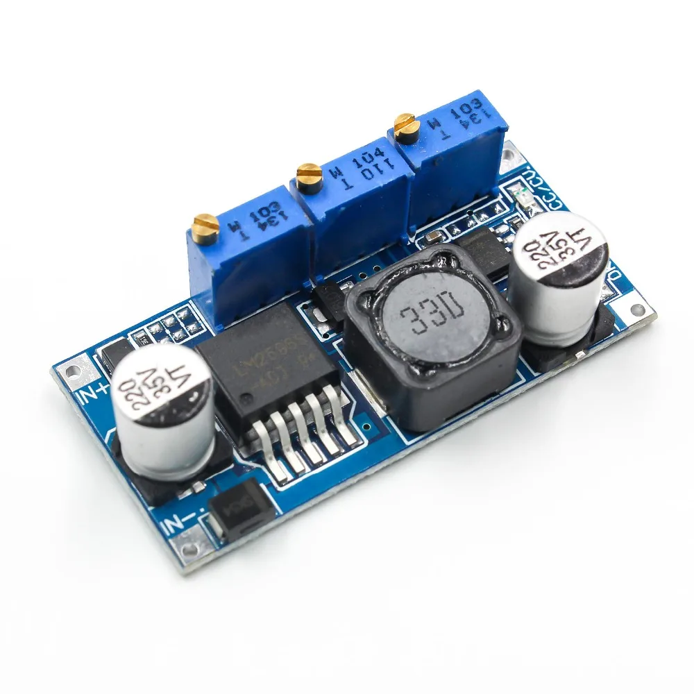 1 шт. LM2596S DC модуль постоянного тока LM2596 7V 35V понижающий Регулируемый CC/CV Питание