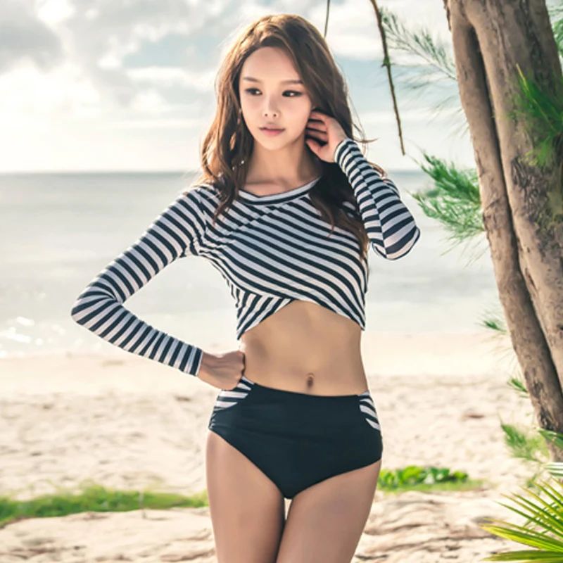 long sleeve swimsuit with bra