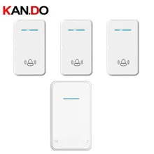 Беспроводной дверной звонок w/3 излучатель+ 1 приемник и мощность батареи AA дверной звонок Водонепроницаемый 280 м двери перезвон цифровой сигнал кольцо