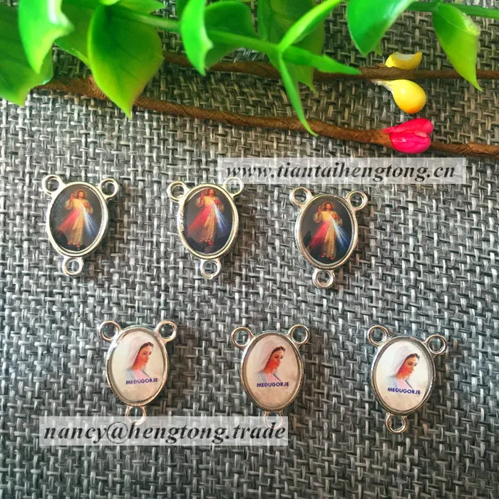 

metal holy saint rosary centerpiece rosary centerpieces,mini divine mercy charm accessory