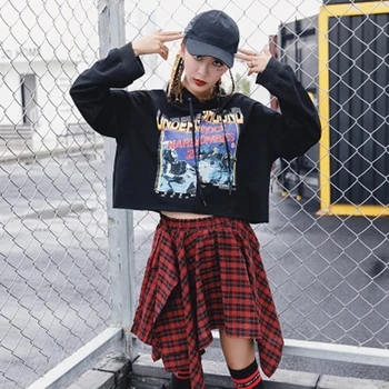

Autumn Crop Top Hoodies Women Sweatshirts Harajuku Streetwear Korean Fashion Cropped Hoodie Black Hip Hop Fall Clothes 50B0038