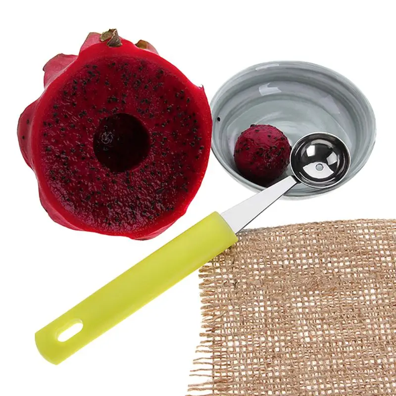VFGTERTE 1PC Stainless Steel Melon Scoops with Long Handle Multifunctional Fruits Ballers Ice Cream Dessert Spoons Kitchen Tools | Дом и сад