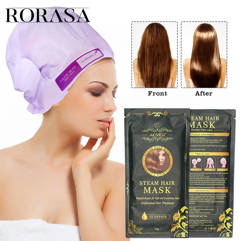 

Automatic Heating Steam Hair Mask Moisturizing Nourish Keratin Argan Oil Treatment Hair Practical Hair Care Mask