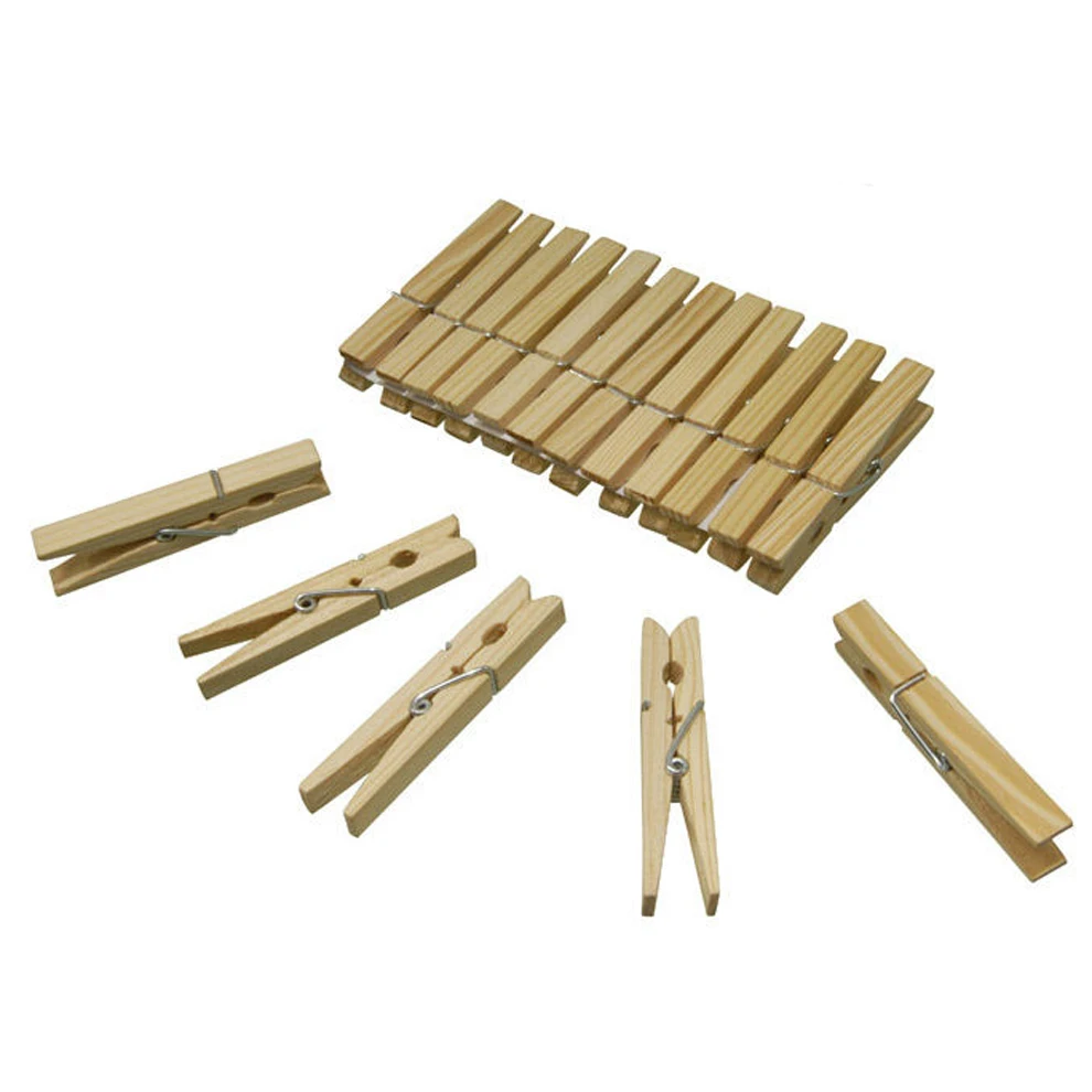 20 pcs Wooden Clothes Clip Pegs Washing Line Hangers Peg Home Supply High Qualityin Laundry