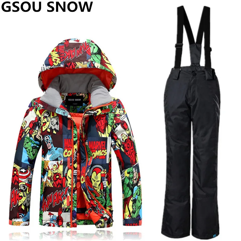 GSOU الثلوج بدلة تزلج الشتاء للأولاد الفتيات للماء صامد للريح الاطفال على الجليد الدعاوى سوبر دافئ في الهواء الطلق التزلج على الجليد GSOU الثلوج بدلة تزلج الشتاء للأولاد الفتيات للماء صامد للريح الاطفال على الجليد الدعاوى سوبر دافئ في الهواء الطلق التزلج على الجليد