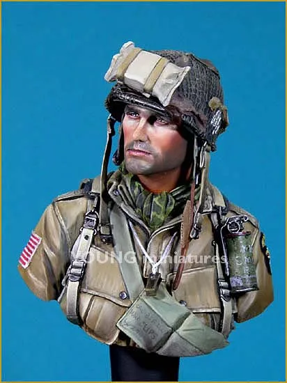

1/10 101st Airborne Division Normandy 1944 Resin Figure Bust GK Military theme of World War II WWII Uncoated No colour