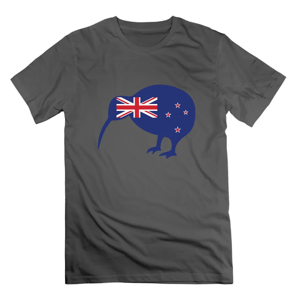 New Zealand Kiwi And Flag O Neck mens Short Sleeve T shirt Customized