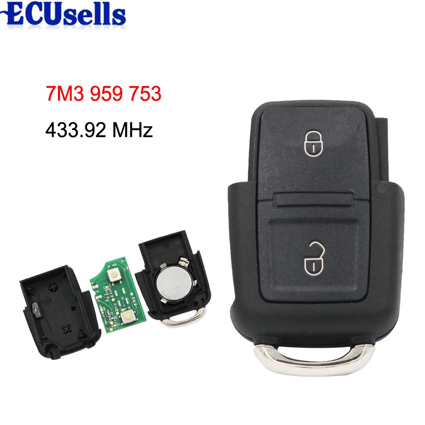 

2 Buttons 433MHz Remote Key Control 7M3 959 753 for VW Some Sharan Model (2004+)