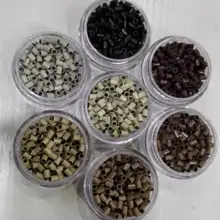 Ко трубка кремния микро кольцо 1000 шт/партия кремния выстроились микро-локоны кольца бусины для наращивания волос перо