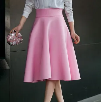 

Midi Skirt Sale New Faldas Tutu Maxi Skirt Lolita Women's Free Shipping 2020 Autumn Winter Large Size High Waist A Word Women