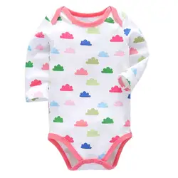 Одежда для маленьких девочек, комбинезон для новорожденных с длинными рукавами для маленьких мальчиков 0-24 месяцев, цельная Одежда для