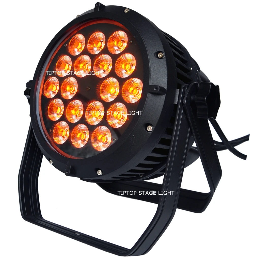 TIPTOP сценический светильник 18x18 Вт светодиодный DJ Par Светильник RGBWAUV 6in1 Can 64 DMX512