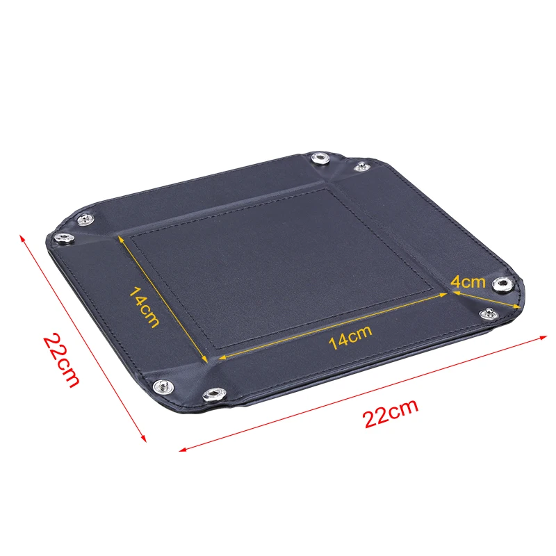 Складной поднос для ключей из искусственной кожи, органайзер для мелочи, креативный ящик для хранения, кошелек, держатель для монет, поднос для аксессуаров