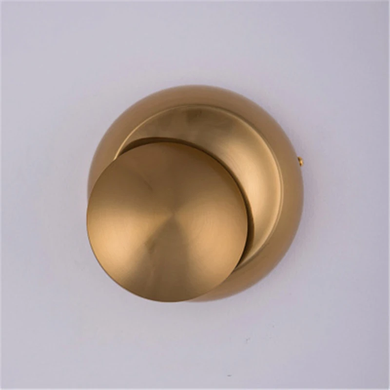 

Nordic Modern Minimalist Creative LED Wall Lamp Acrylic Wrought Iron Bedroom Round Bed Stairs Aisle Rotatable Light