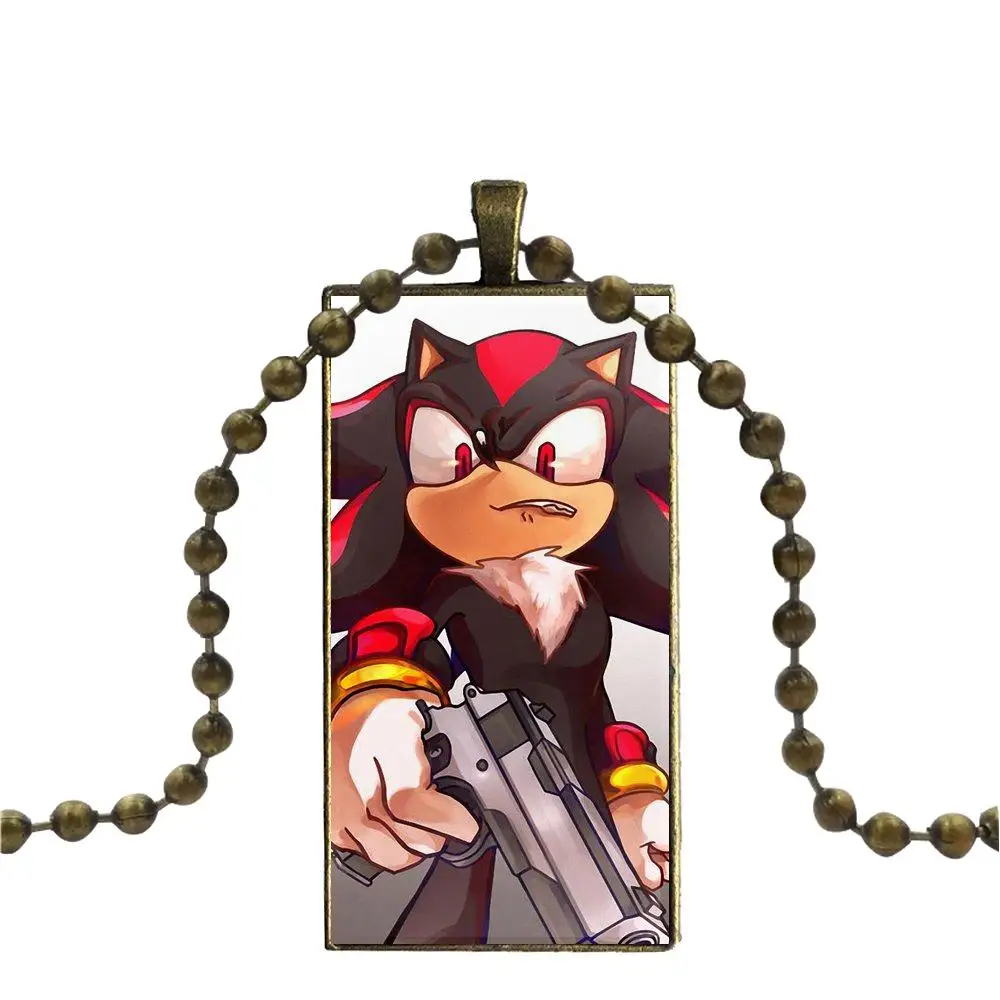 Sega Shadow Соник Ежик для детей бусины бронзового цвета стеклянный кабошон с